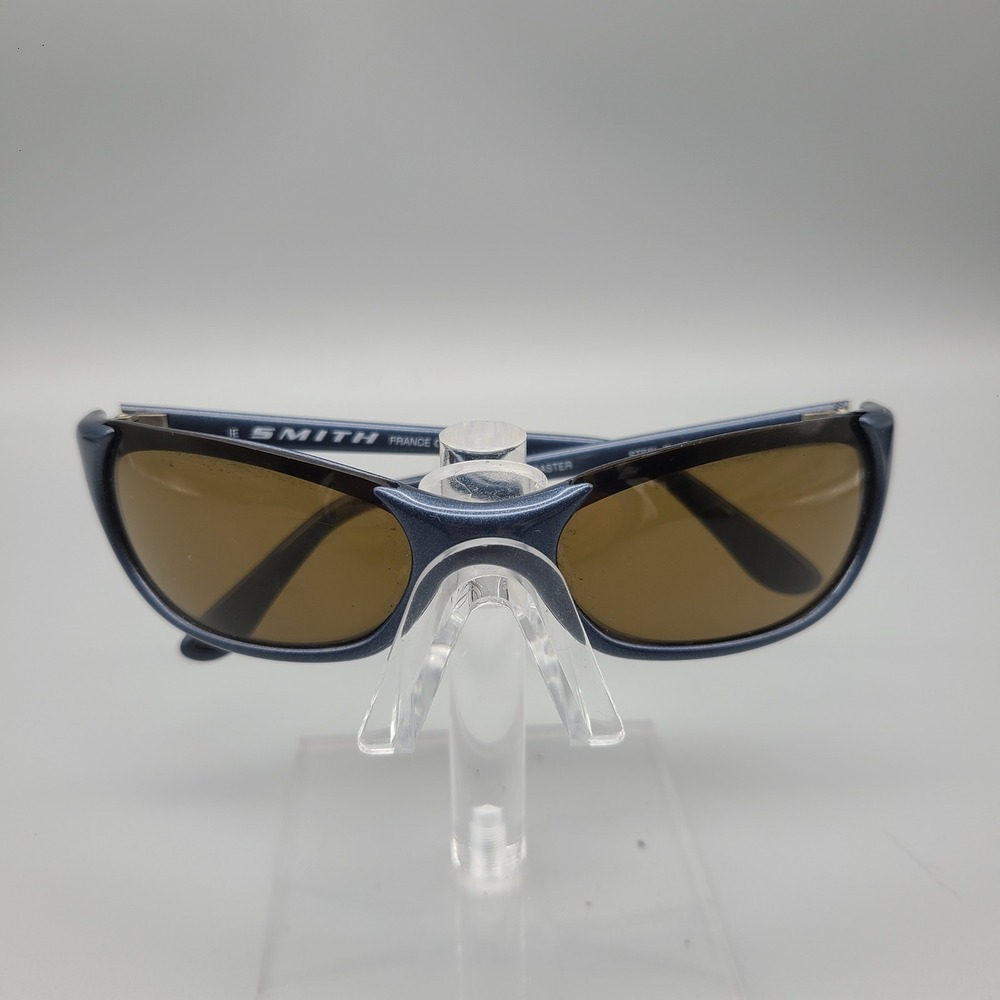 Smith Toaster Sunglasses Steel Blue Wrap Sport Frames Brown Lens France CE